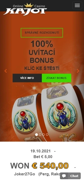 Kajot casino mobilná verzia
