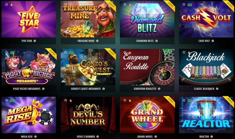 Rozmanitosť hier v Niké Casino