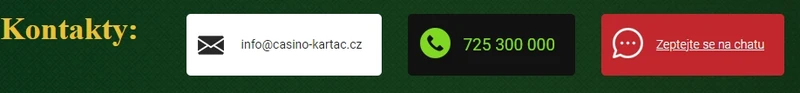 Služba podpory uživatelů Kartáč Casino