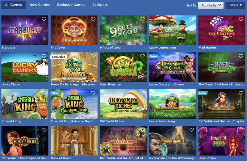 Rozmanitosť hier v Euro Casino