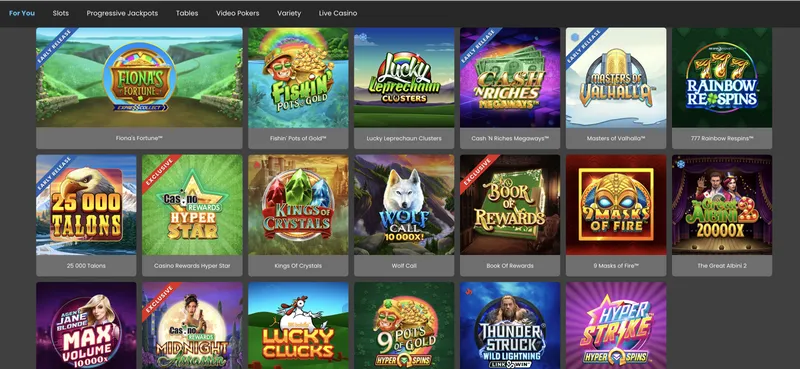 Rozmanitosť hier v Luxury Casino