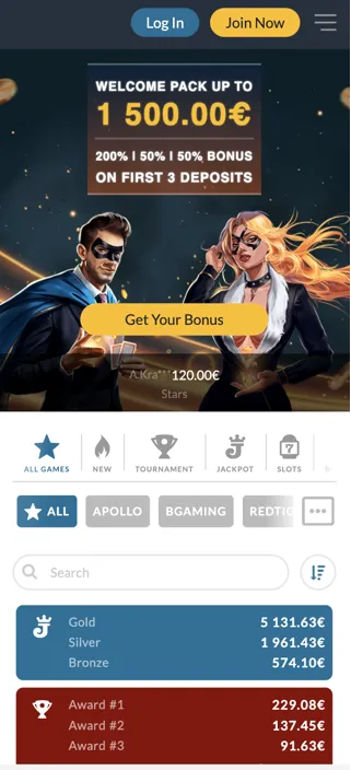 Mobilná verzia Casino Power