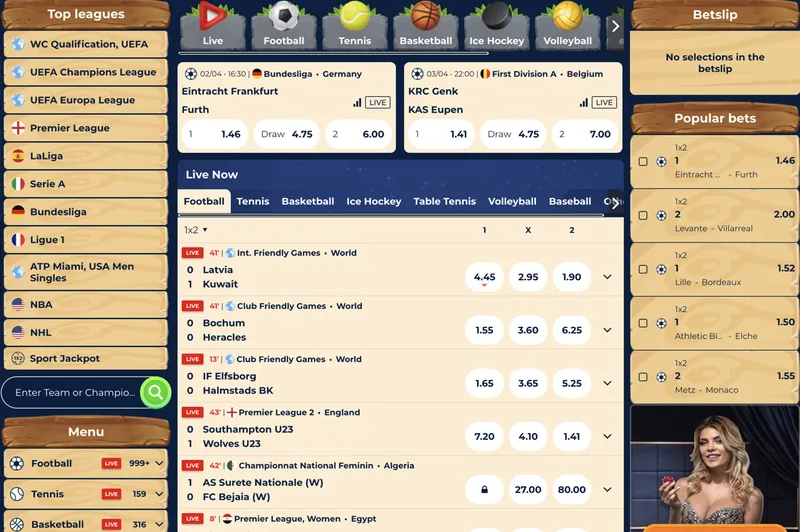 Športové stávkovanie v Wazamba Casino