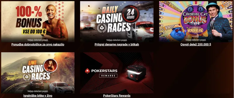 Pokerstars casino bonuses