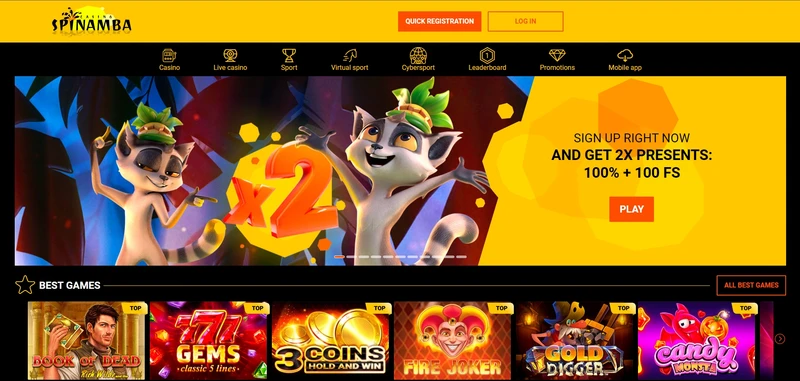 Prehľad oficiálnych stránok v Spinamba casino