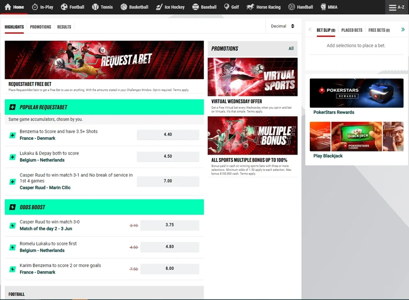 Športne stave Pokerstars