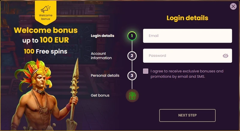 Postopek registracije igralnice in preverjanje računa v Bizzo Casino