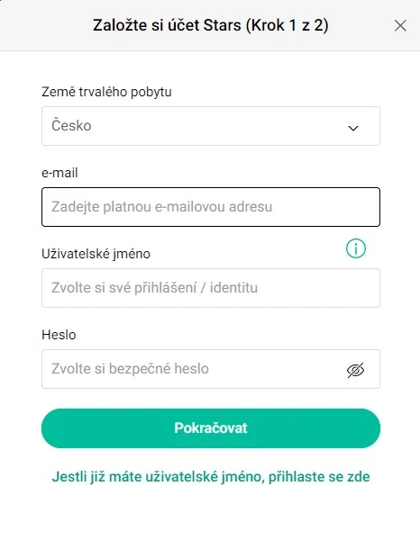 Registrace a přihlášení k PokerStars