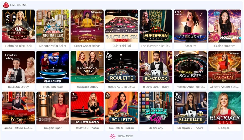 candy casino- Živé casino