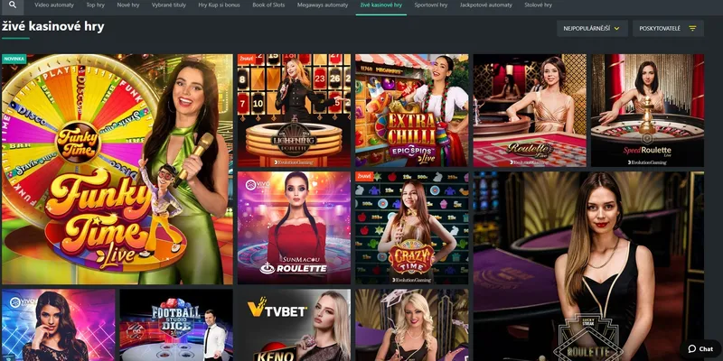 1BET - živé hry