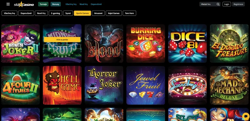 Starcasino - výherními automaty