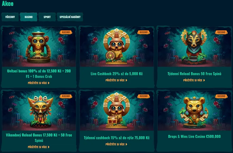 Casino promoakce na Spinanga